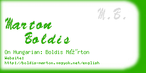 marton boldis business card